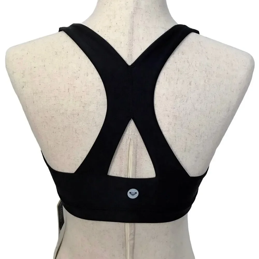 Roxy NWT Black Pull On Sports Bra Women S